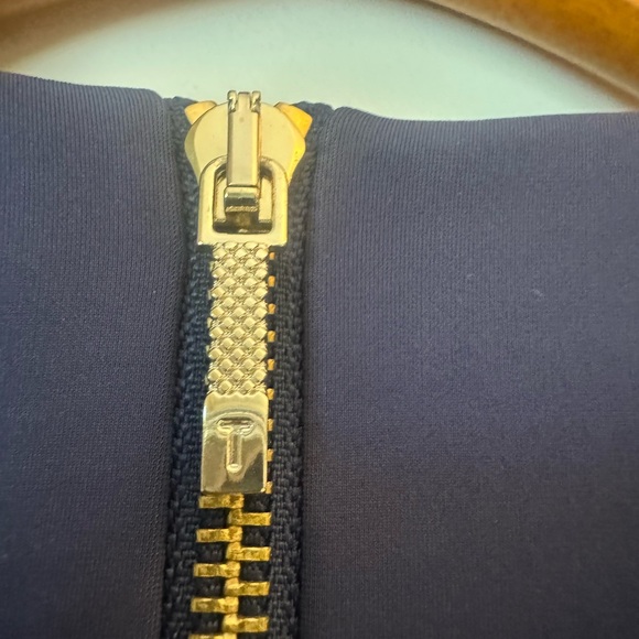 Ted Baker Elegant Navy and Gold Women's Dress - Picture 4 of 6